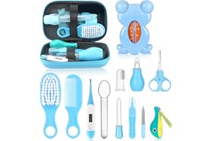 UHFI Baby Healthcare and Grooming Kit, Portable Baby Safety Care Set, Baby Essentials kit for Newborn (Blue 13 in 1)
