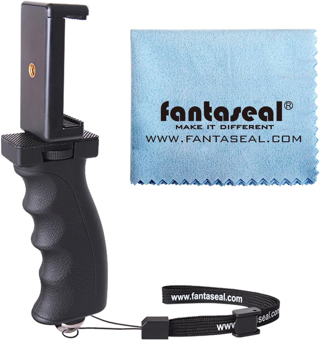 Fantaseal Ergonomic Cell Phone Smartphone Holder, Phone Selfie Stick Hand Grip Stabilizer Handheld Mount Phone Handle Support Steadycam Compatible with iPhone Xs X Nexus LG HTC Samsung etc: Camera & Photo