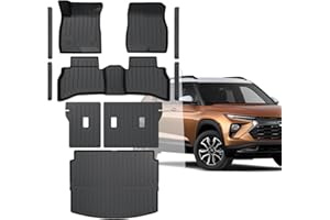 HOUCLEMIC 10PCS Floor Mats for 2021-2025 Chevy Trailblazer (AWD ONLY) Full Sets All Weather Cargo Mat with Backrest Protectors for Chevrolet Trailblazer Accessories Door Sill Protectors