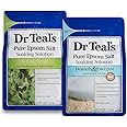 Dr Teal's Epsom Salt Soaking Solution, Eucalyptus and Detoxify & Energize, 2 Count - 6lbs Total (Packaging May Vary)