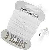CREATIVE ANGLER Float Poly Yarn - Professional Synthetic Fly Tying Material - Lightweight &amp; Moisture-Resistant - Perfect for Dry Flies &amp; Strike Indicators (3 Yards) - White