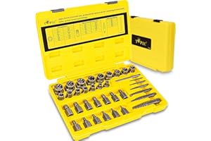 Topec 36Pcs Screw & Bolt Extractor Kit, 3-in-1 Easy Out Screw Extractor Set, 3/8" Drive Broken Bolt Extractor Socket Set, for Damaged, Rounded, Stripped Screw Removal