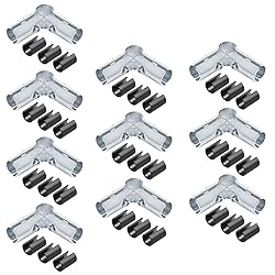 Fanmao 10 Sets 90 Degree Pipe Clamps Connector for