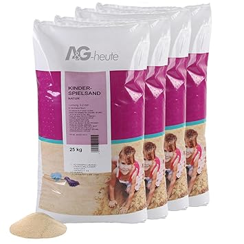 A&G-heute 100kg Spielsand Quarzsand für Sandkasten Dekosand TÜV Nord geprüft TOP Qualität