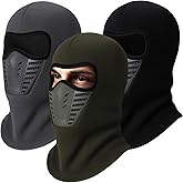 Eurzom 3 Pack Ski Mask for Men 3D Thermal Winter Face Mask Wind Proof Breathable Balaclava Motorcycle Face Shield for Men Women