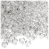 The Crafts Outlet 1000-Piece Plastic Transparent Tri Beads, 10mm, Clear