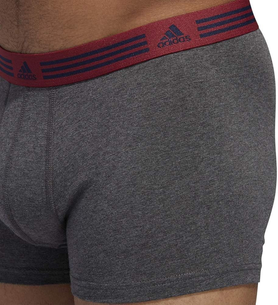 adidas Men's Athletic Stretch Cotton Trunk Underwear (2-Pack) : Athletic Underwear : Clothing