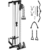 Goimu Wall Mount Cable Station, WM1 Cable Crossover Machine with 17 Positions, High and Low Cable Crossover Machine with Removable Footplate for Garage Home Gym