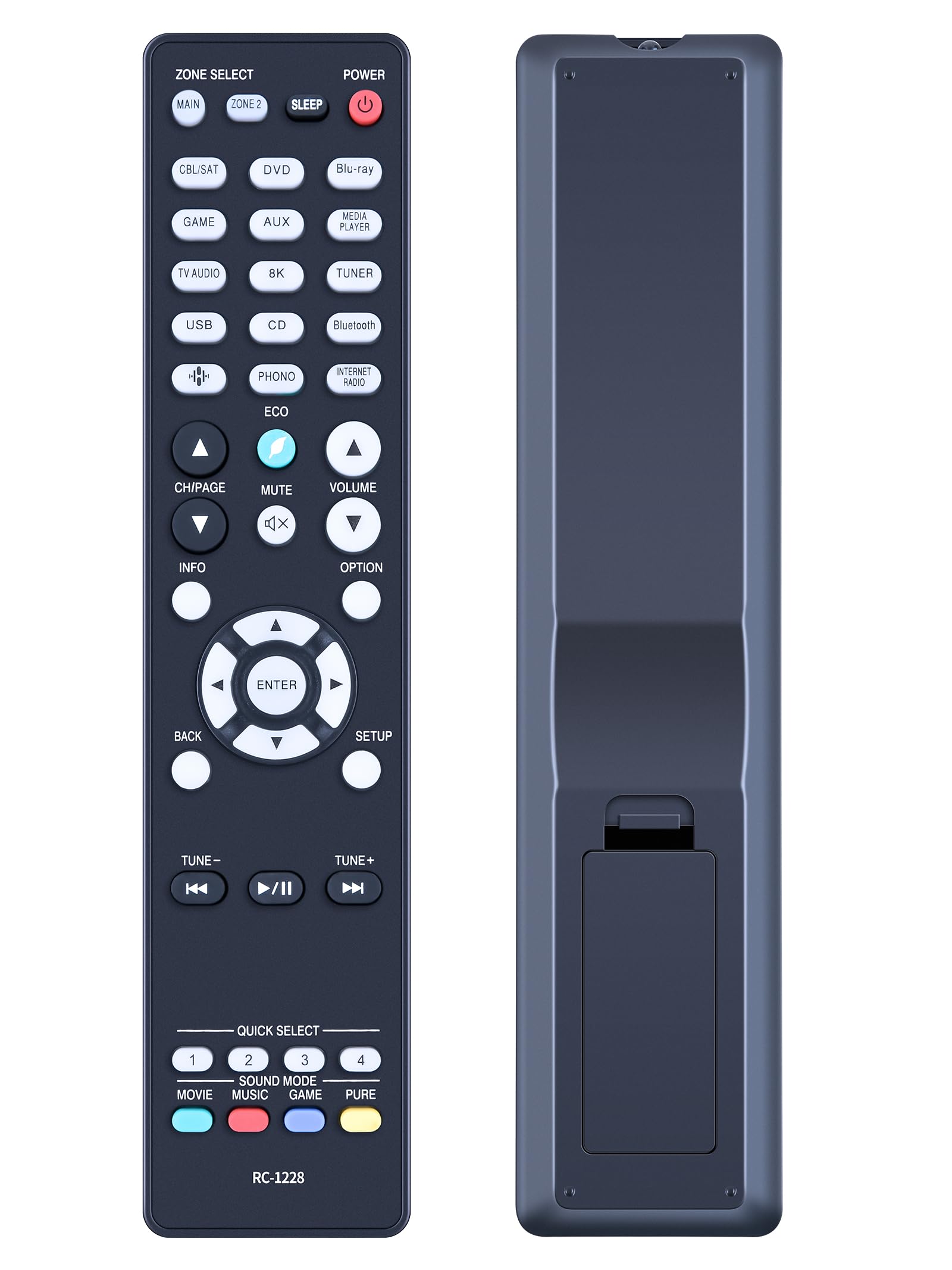 TCNOUMT RC-1228 Remote Control fit for Denon AV Receiver AVR-X3500H AVR-X1400H AVR-X1600H AVR-S730H AVR-S930H AVR-S950H AVR-X2500H AVR-X2600H AVR-X3100W AVR-X3600H AVR-X3700H