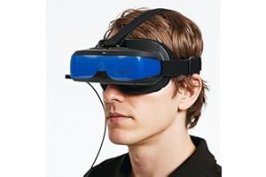 VISIONhmd Simple Video Display Glasses.Type-C Input, Easy Connect to i-Phone 15/16,Plug &Play, no Need APP, Lightweight Display Headset, Monitor,Head-Mounted Display (Bigeyes H5 USB-C)