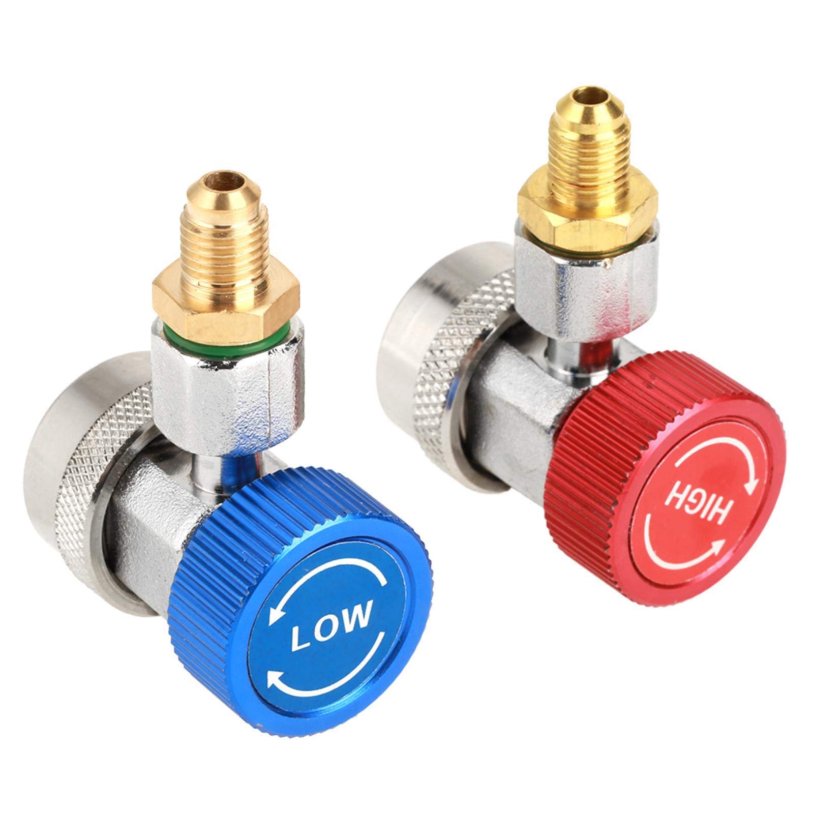 Boaby Quick Coupler Connector R134 A/C Low/High Quick Connector Air Conditioning Coupler Adapter with Cap
