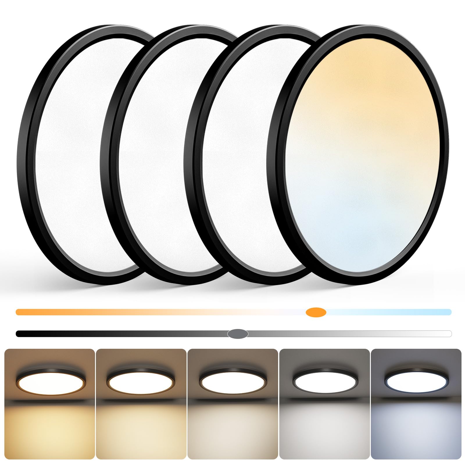 NIORSUN 12 inch Flush Mount LED Ceiling Light