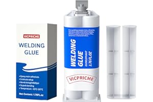 Flinemon Metal Glue, 2 Part Liquid Metal Welding Epoxy Glue Heavy Duty, Strongest Glue for Metal to Metal, Welding Glue for Metal, Plastic Ceramic Wood Filler Epoxy 1.76 oz(1)