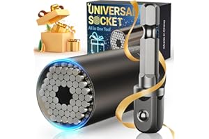 SOOFUN Stocking Stuffers for Men Adults Tools, Super Universal Socket Gifts for Men Grip Socket Set with Power Drill Adapter, Cool Gadgets Christmas Gift for Dad Husband Boyfriend Him Who Have Everything