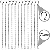 MICREEN 12 Pack Hanging Chains with Hooks, 19.7 Inches Outdoor/Indoor Garden Plant Hangers for Planters, Baskets, Bird Feeders, Lanterns, Wind Chimes and Ornaments