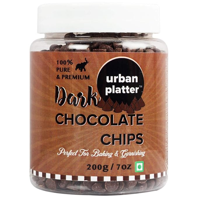 Urban Platter Dark Chocolate Chips, 200g Amazon.in Grocery & Gourmet