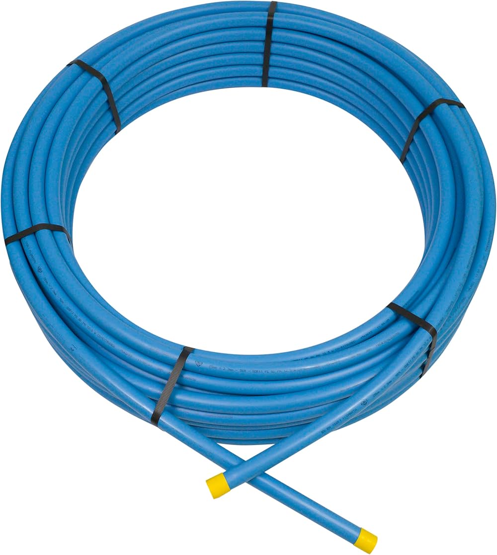 Polypipe 25m 25mm Blue Water Mains Service MDPE Pipe 2525BU