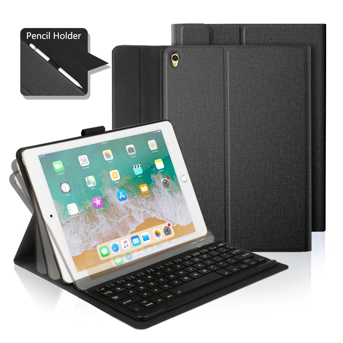 iPad Pro 10.5 Keyboard Case with Pencil Holder, UltraThin