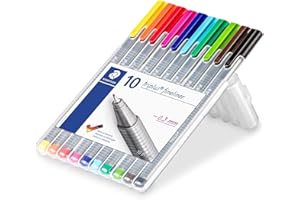 STAEDTLER gel Triplus Fineliner 0.3 mm Porous Point Pen 334 - SB10, 10 pack