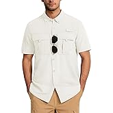 MAGCOMSEN Men's UPF 50+ Fishing Shirts UV Sun Protection Cooling Quick Dry Short Sleeve Shirts for Hiking Safari Camping