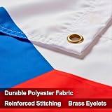 SHATCHI Czech Republic Flag 5ft x 3ft Polyester with Brass Eyelets view 6