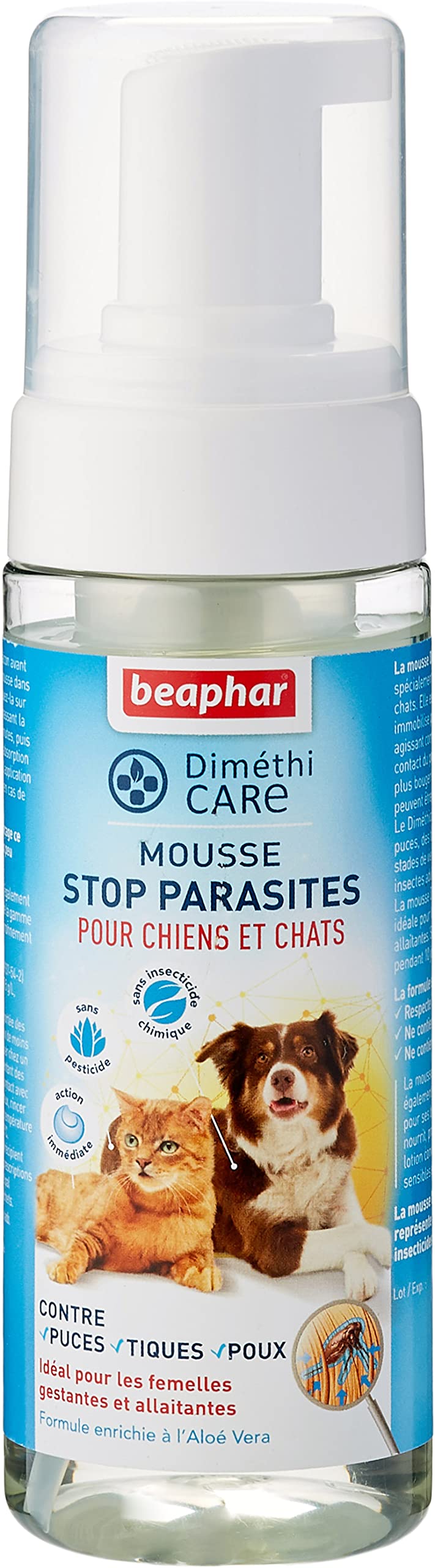 Beaphar - DiméthiCARE, Stop Parasites Foam - Dog and Cat - 150 ml