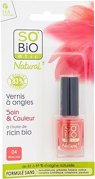 Sobio étic Couleur Soin Vernis à Ongles 04 Vibrant Corail 10 Ml