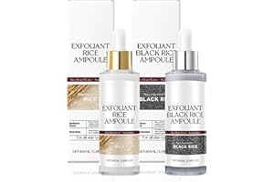 ROSE & CARAMEL Confidita Rice Peel,New Confidita Rice Peel Shot, Black and White Rice Firming Serum, For Reduce Fine Lines, Wrinkles, Deep Hydration for Women (2PCS)