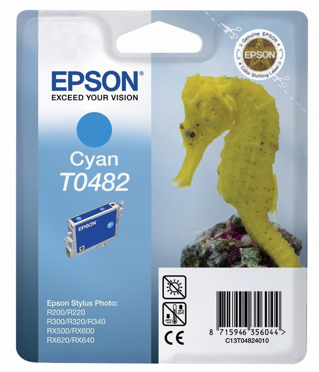 Epson Stylus Photo Printer Original Inkjet Print Cartridge T0482 - Cyan