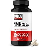 Force Factor NMN Supplement, Nicotinamide Mononucleotide to Support Healthy Aging and Energy Metabolism, Boosts NAD+ Levels, No Gelatin, Non-GMO, 30 Vegetable Capsules