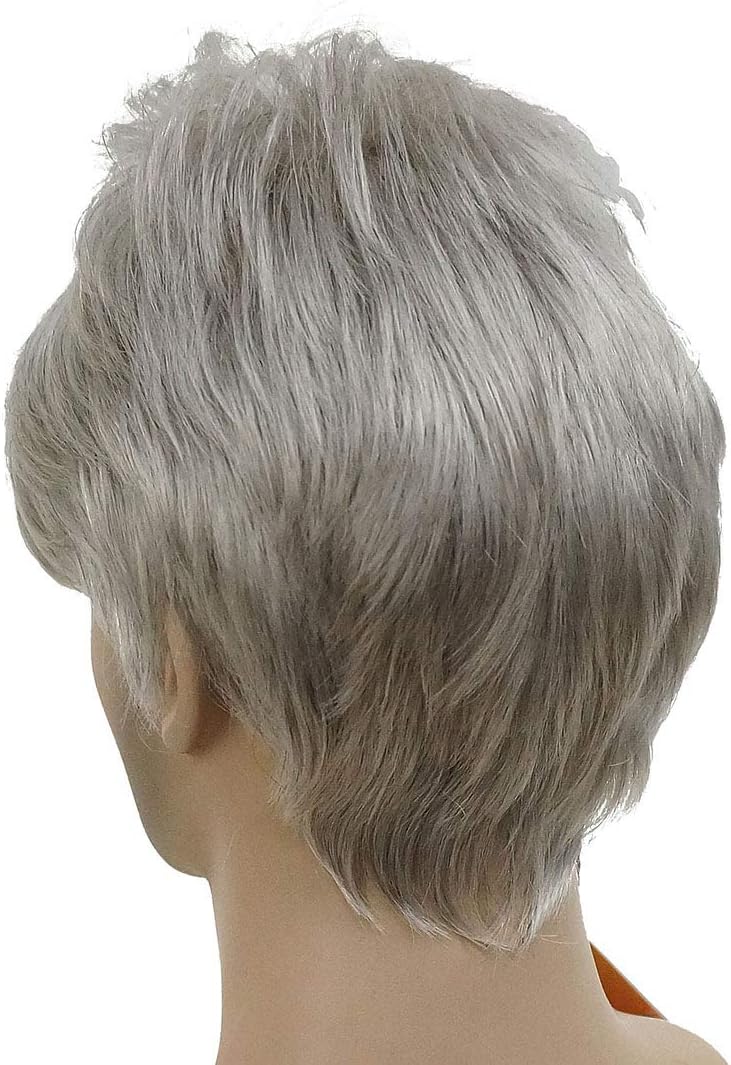 Lydell Men Wig Natural Short Straight Hair Synthetic Full Wigs (51 Silver Grey), #51, 6 Inch (Pack of 1) - Image 5
