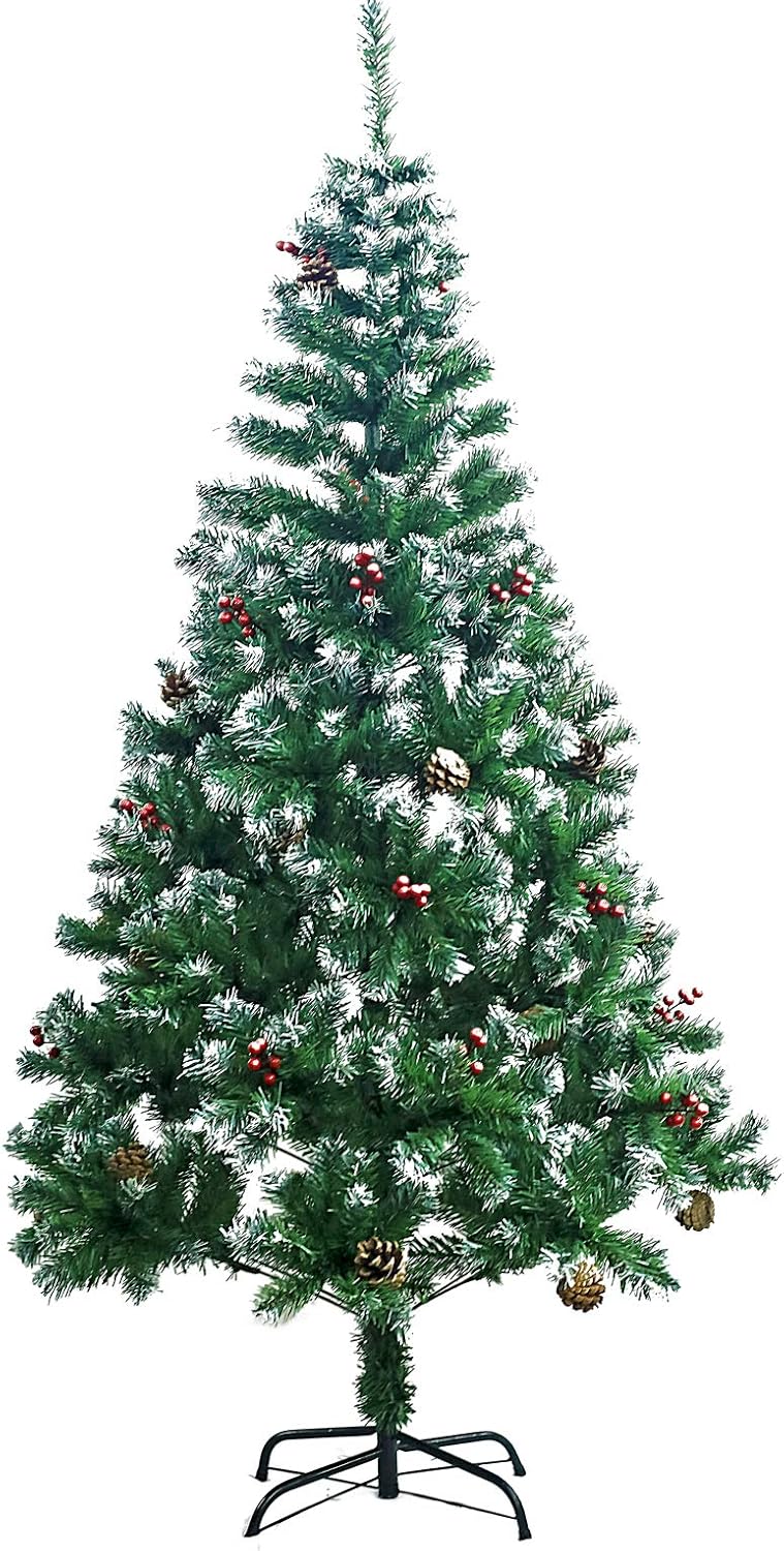 Amazon Aishite クリスマスツリー ヌードツリー 松かさ付き 赤い実付き Xmas まるで森の中のクリスマス 1cm 150cm 180cm クリスマスツリー ホビー