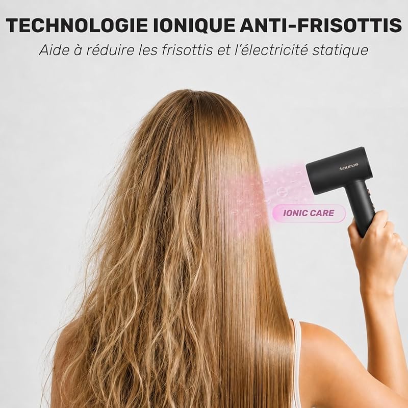 Seche Chaveux Professionel Ionique 1800w Diffseur Raides et Bouclés