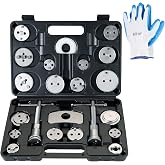 weyleity Universal Heavy-Duty Disc Brake Caliper Tool Kit 24pcs | Wind Back Tool Set for Brake Pad Replacement, Brake Caliper Compression Tool Fits most Vehicles (Black)