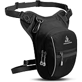 Peicees Motorcycle Leg Bag for Men Womens Thigh Bag, Expandable | Water-resist Nylon,Multi Pocket,Expandable Capacity,Leg Fanny Pack,Drop Leg Bag,Hip Pouch,Motorcycle Bike Ride Accessories