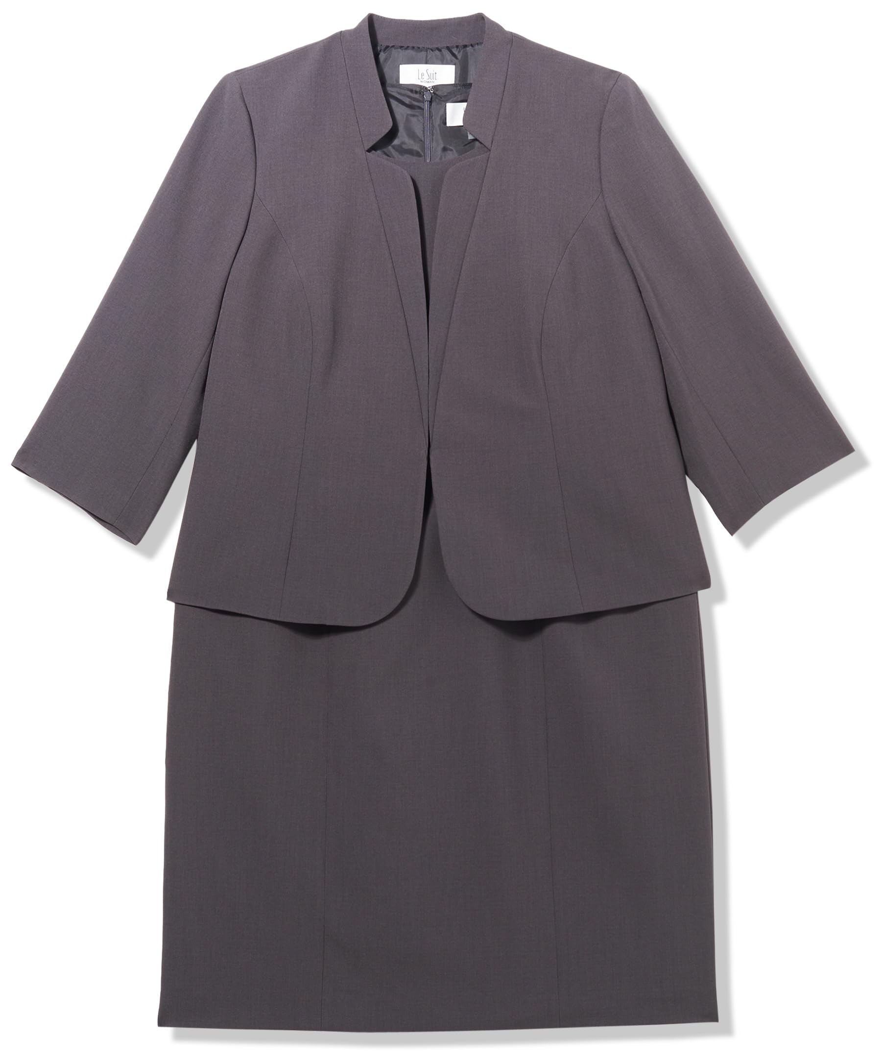 Photo 1 of Le Suit Women's Plus Size Jacket/Dress Suit, Charcoal