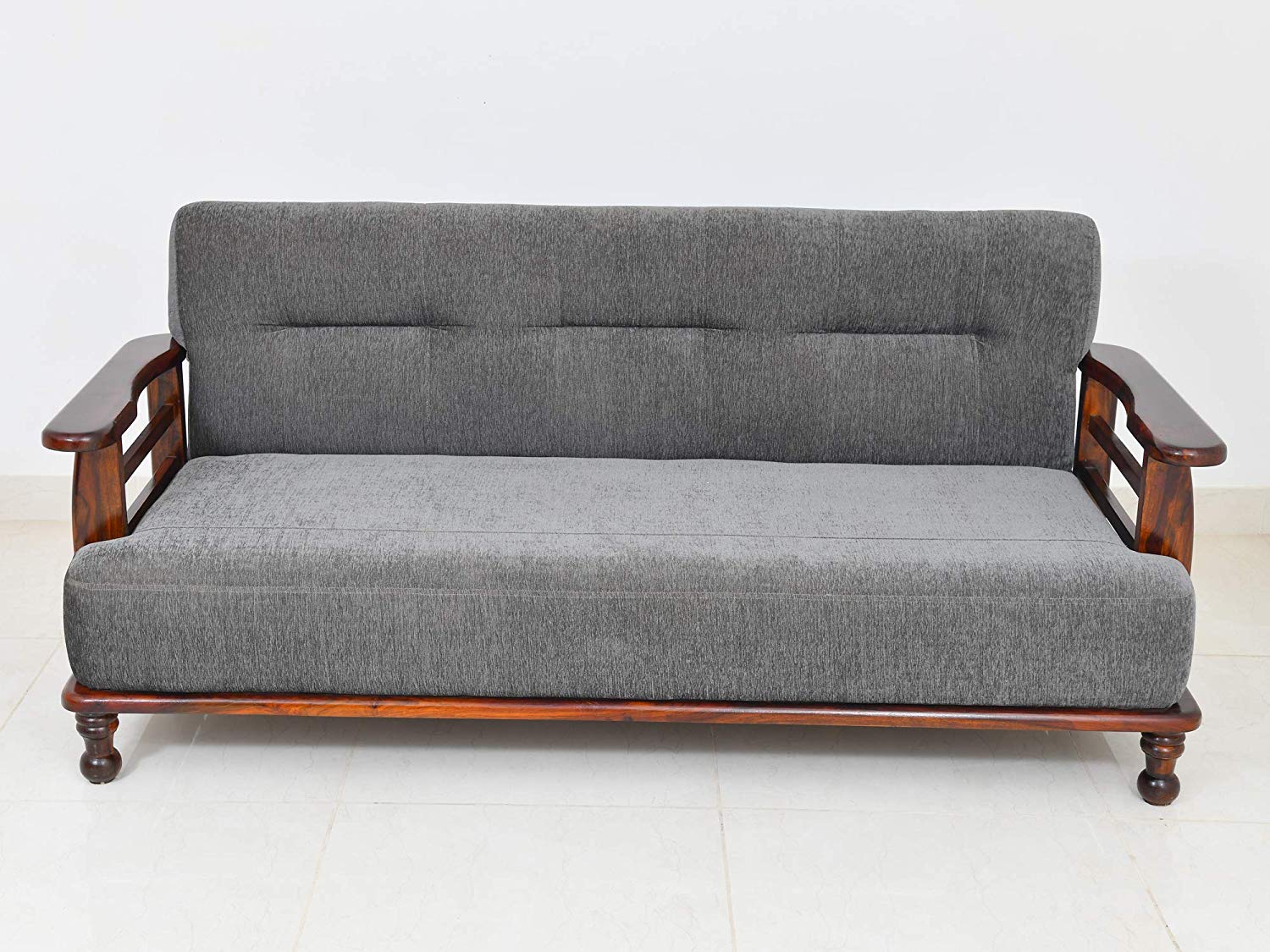 Shree Decoart Wooden Sofa For Bedroom With Cushion 3 Seater 3