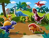 COOLJOY Wooden Magnetic Puzzle Dinosaur Board 100+ PCS Educational Toy view 2