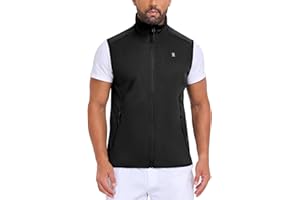 Little Donkey Andy Men's Water-resistant Outerwear Vests, Stretch Windproof Vest for Cycling, Running, Golf