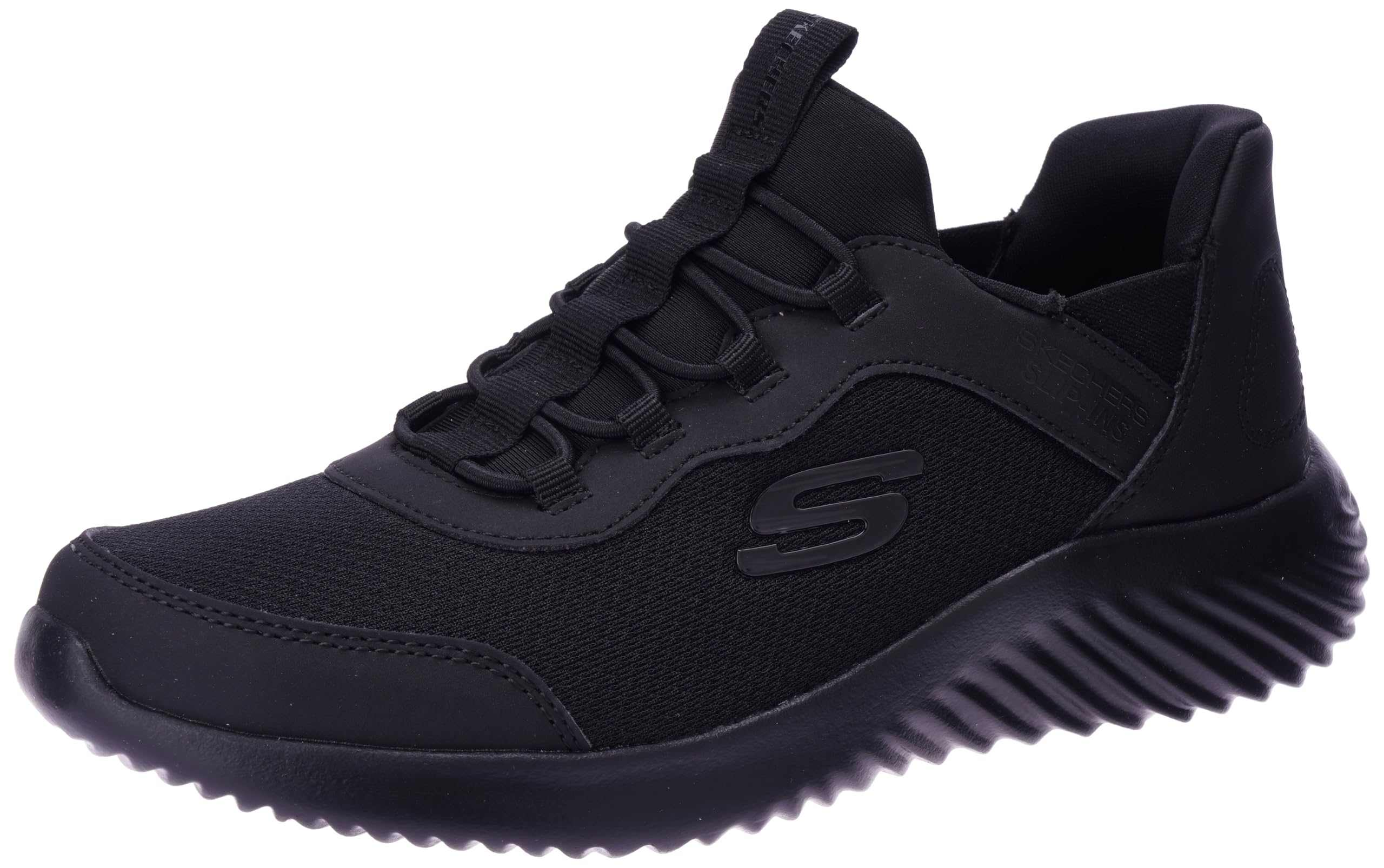 Skechers Kids Bounder - Brisk-Burst Sneaker, Black/Black, 3.5 Big Kid Image