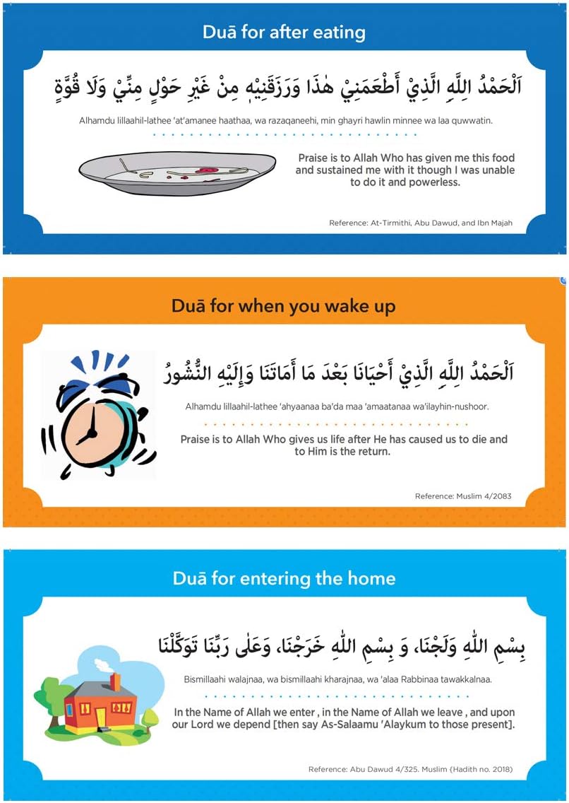 Foryo 19 PCS DIY Removable Muslim Family Dua Sticker Decal Wall Mural Islamic Arabic Quotes Letters Wall Sticker for Bedroom Home Decoration (Mix Color) - Image 4