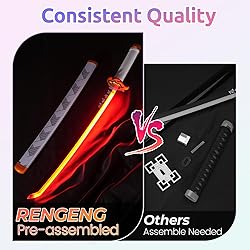 RENGENG Light Up Rengoku Sword, 30 Inches