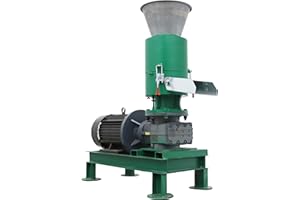 INTBUYING Wood Pellet Machine, 7.5KW Three-Phase, 60KG/H 8MM Biomass Pellet Maker for Sawdust, Rice Husk, Peanut Shells 220V