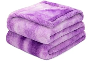 MUGD Fleece Blanket Purple Throw Blanket - 300GSM Throw Blanket for Couch, Sofa, Bed, Soft Lightweight Plush Cozy Microfiber Blankets & Throws