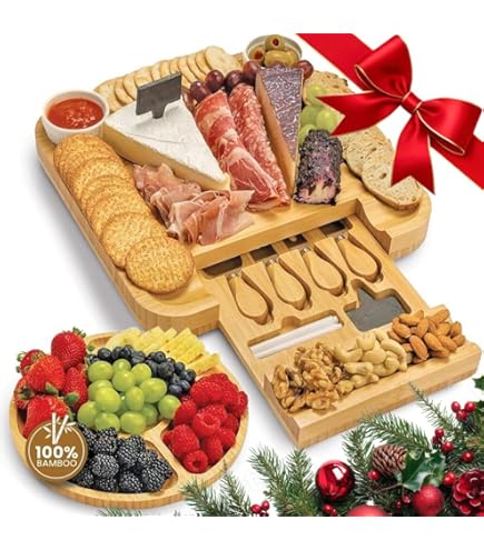 Amazon.com | Godinger Cheese Board and Knife Set, Acrylic Dome and