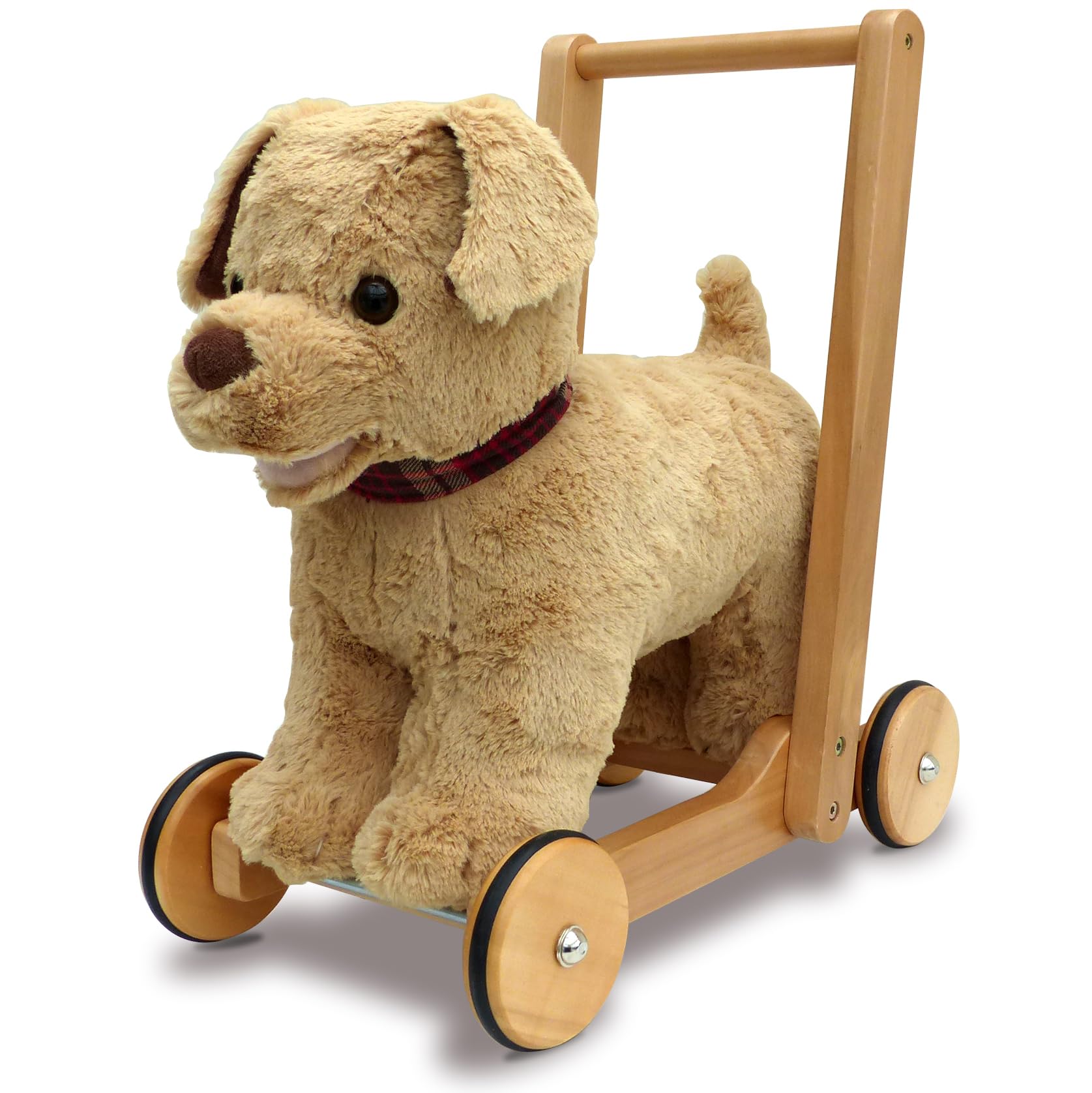 Little Bird Told Me - Dexter Dog Award Winning Baby Walker/Push Along/Ride On for Toddler 12+ Months Unisex - 2-in-1 Soft Toy on Wheels, Wooden Frame, Soft Plush Fabric - British Brand Since 2007