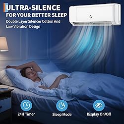12000 BTU Mini Split AC w/WiFi Work Alexa 22 SEER2
