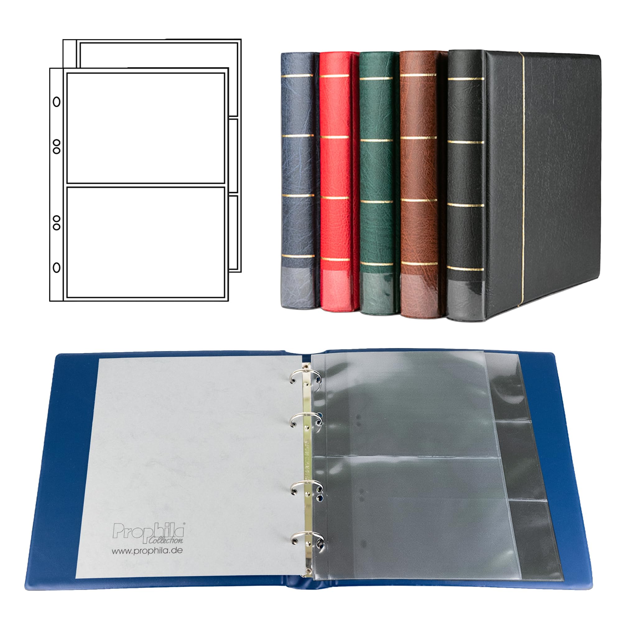 Prophila banknotes album with 20 pockets for 50 banknotes