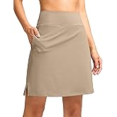 Viodia 18" Skorts for Woman with Pockets High Waisted Golf Tennis Skirts Knee Length Long Skort for Women Dressy Casual