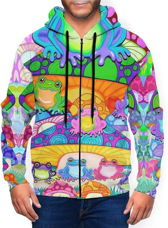 Tree Frogs Men's Hoodie Novelty Fashion Warm Sweatshirt 3D